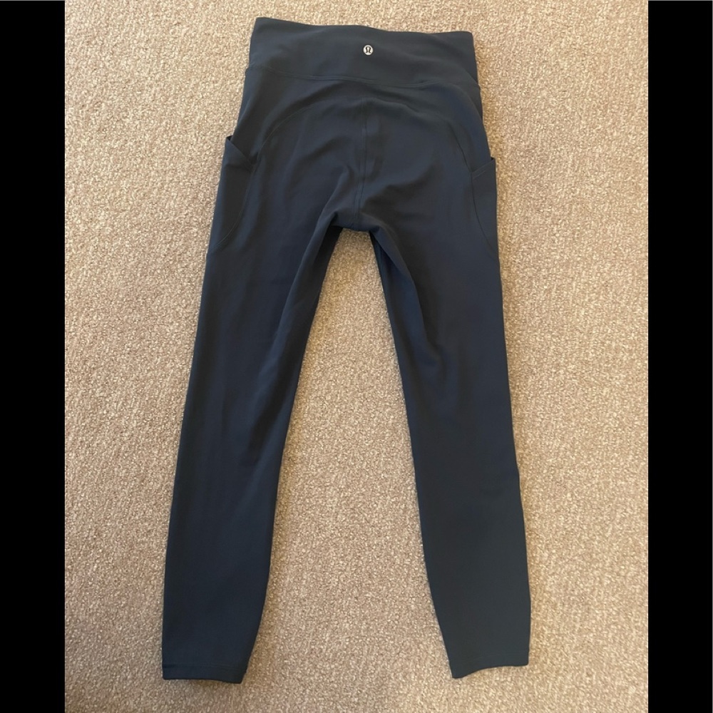 Like new! Lululemon Invigorate high rise tights, 25 inch. submarine color